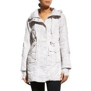 Blanc Noir Hooded Camo Anorak Jacket - Light Grey Camo